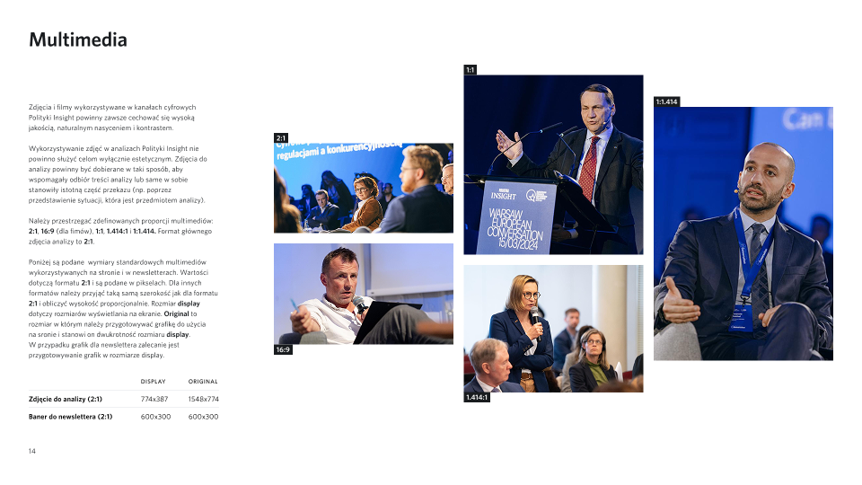 Polityka Insight - brandbook slide 8